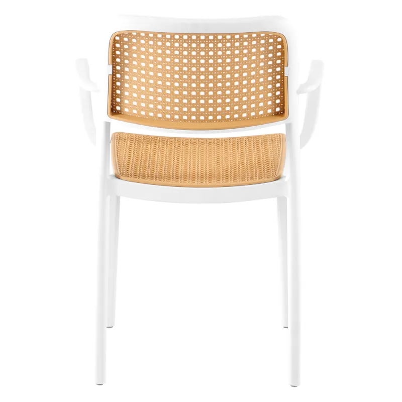 Stohovateľná stolička, biela/béžová, RAVID TYP 2
