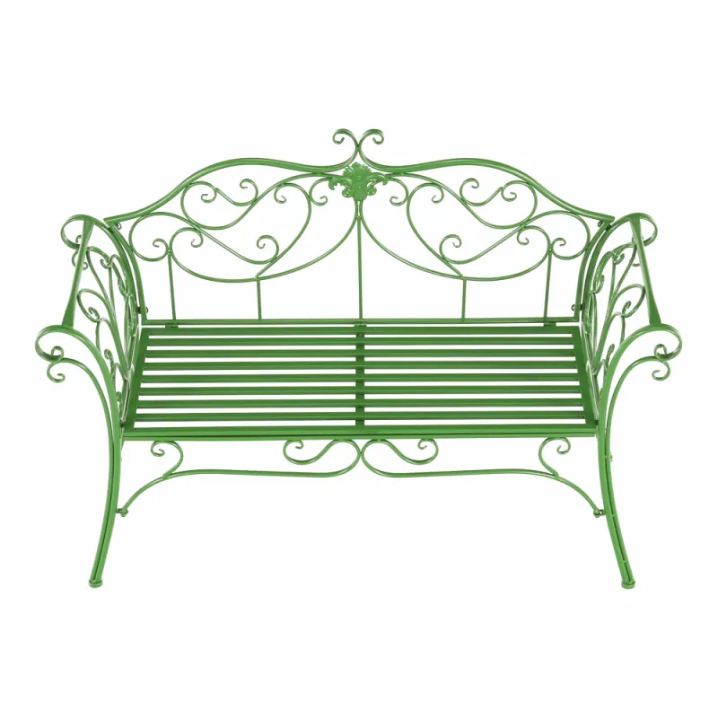 Záhradná lavička, zelená, ETELIA
