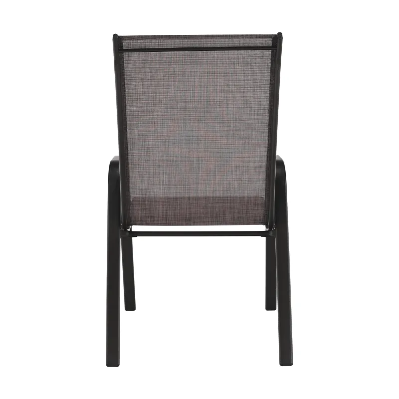 Stohovateľná stolička, hnedý melír/hnedá, ALDERA