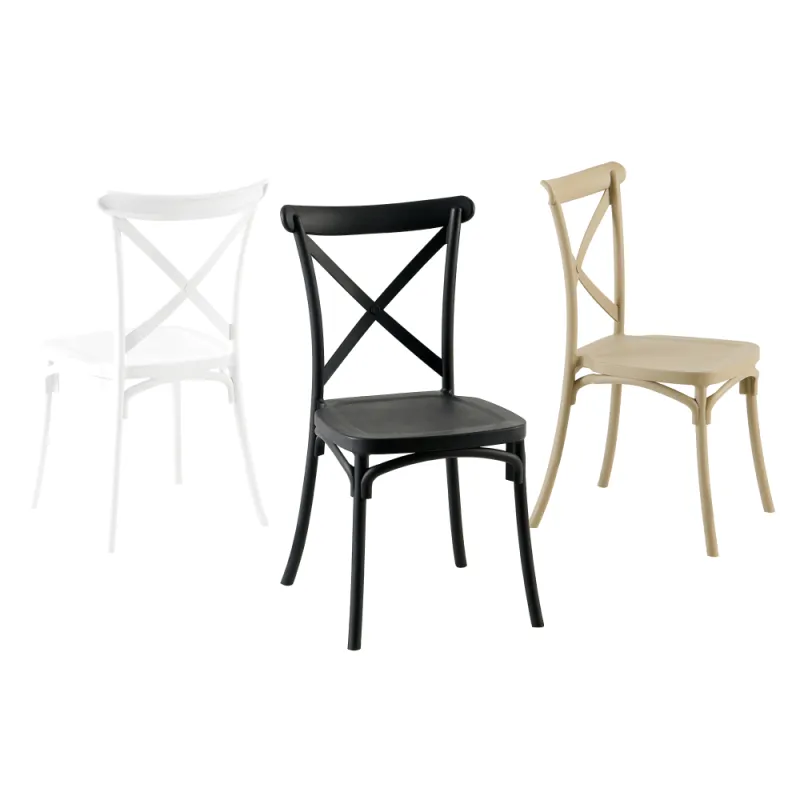 Stohovateľná stolička, biela, SAVITA