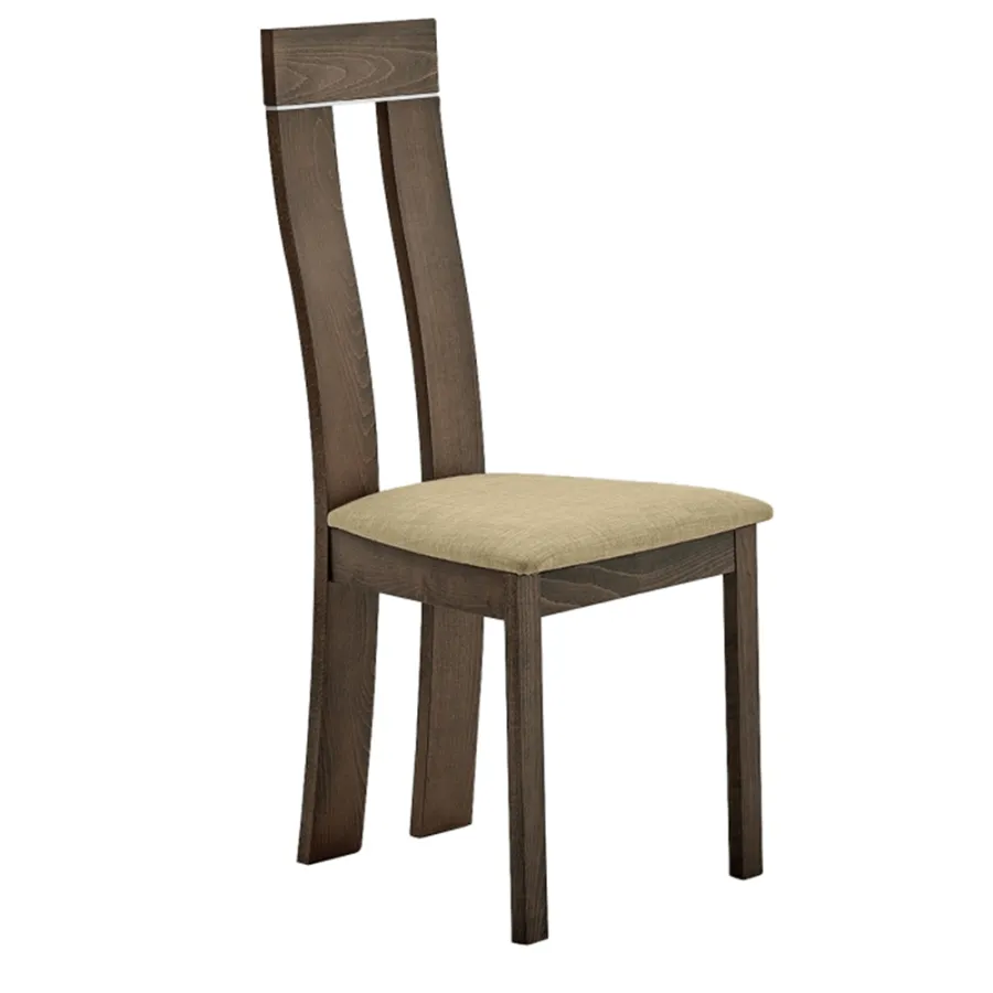 Drevená stolička, buk merlot/Magnolia hnedá látka, DESI