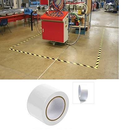 COBA VYZNAČOVACIA výstražná podlahová priemyselná páska 50 mm x 33 m BIELA