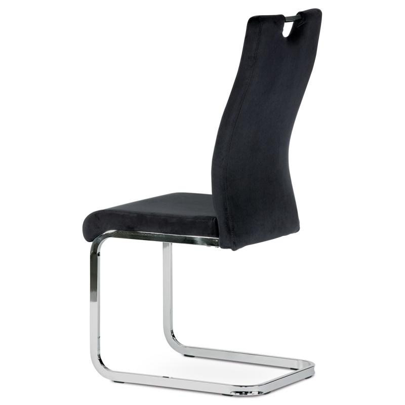 Jedálenská stolička DCL-416 BK4 čierna zamatová látka