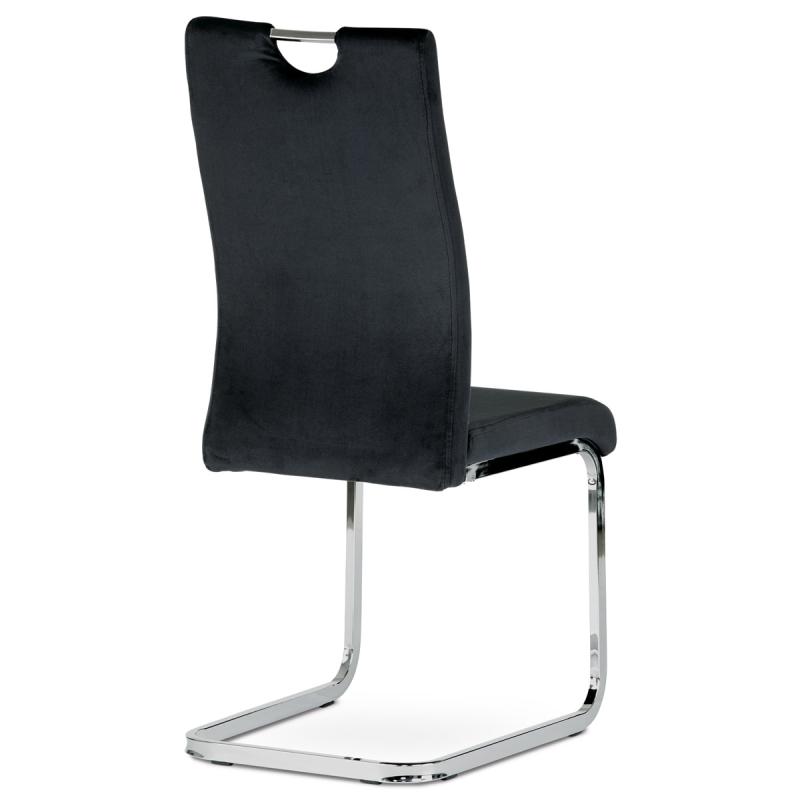 Jedálenská stolička DCL-416 BK4 čierna zamatová látka