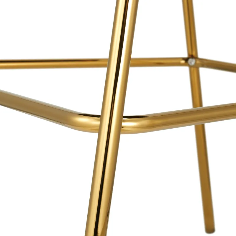 Dizajnová barová stolička, čierna Velvet látka/gold chróm zlatý, DASMIN TYP 2