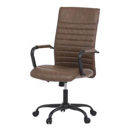 Kancelárska stolička KA-V306 BR hnedá ekokoža