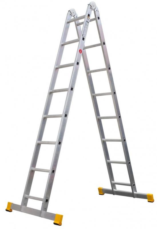 ALVE Rebrík hliníkový dvojdielny kĺbový 4204 PROFI PLUS FORTE