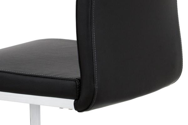 Jedálenská stolička DCL-411 BK čierna koženka / chrom