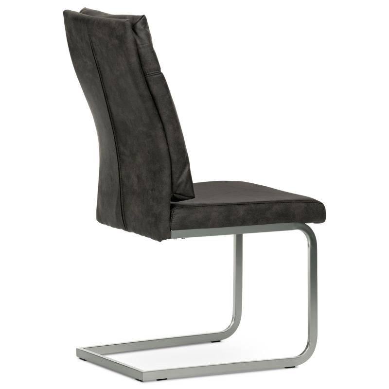 Jedálenská stolička DCH-459 GREY3 sivá látka v dekore vintage kože