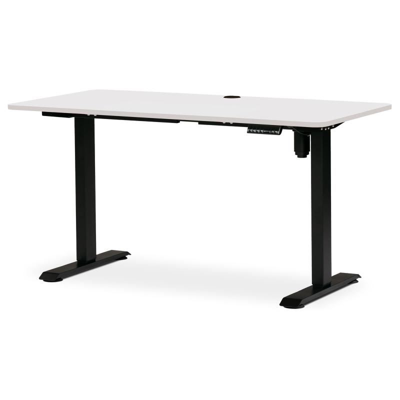 Kancelársky stôl LT-W140 WT s elektricky nastaviteľnou výškou pracovnej dosky. Biela doska