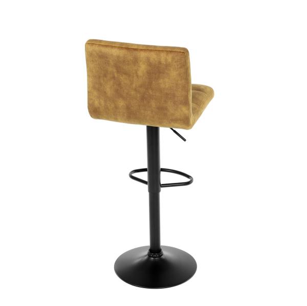 Barová stolička AUB-827 YEL4 žltá zamatová látka