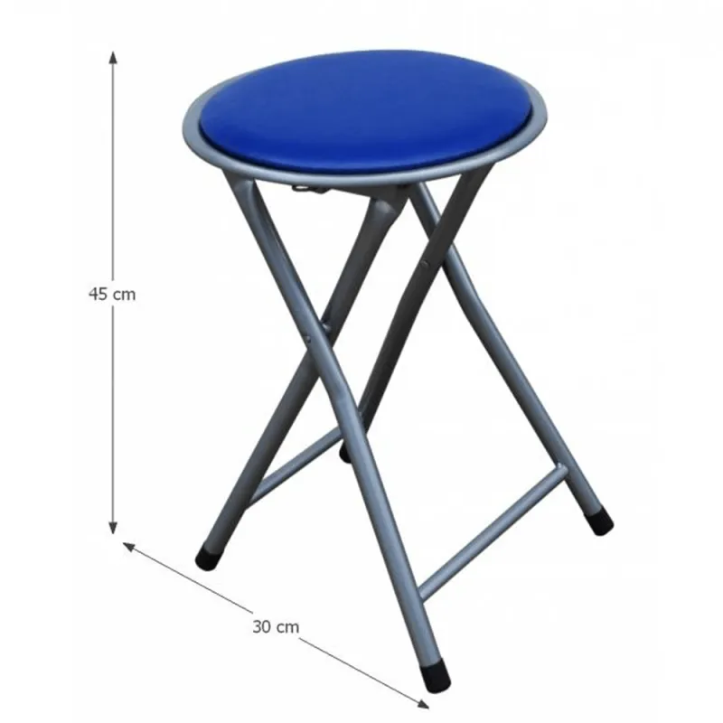 Skladací taburet/stolička, modrá, IRMA