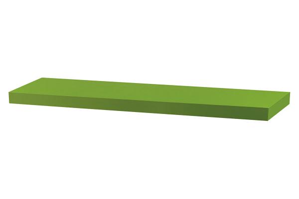 Polička nástenná 80 cm, MDF, farba zelený mat, baleno v ochranej fólii - P-005 GRN