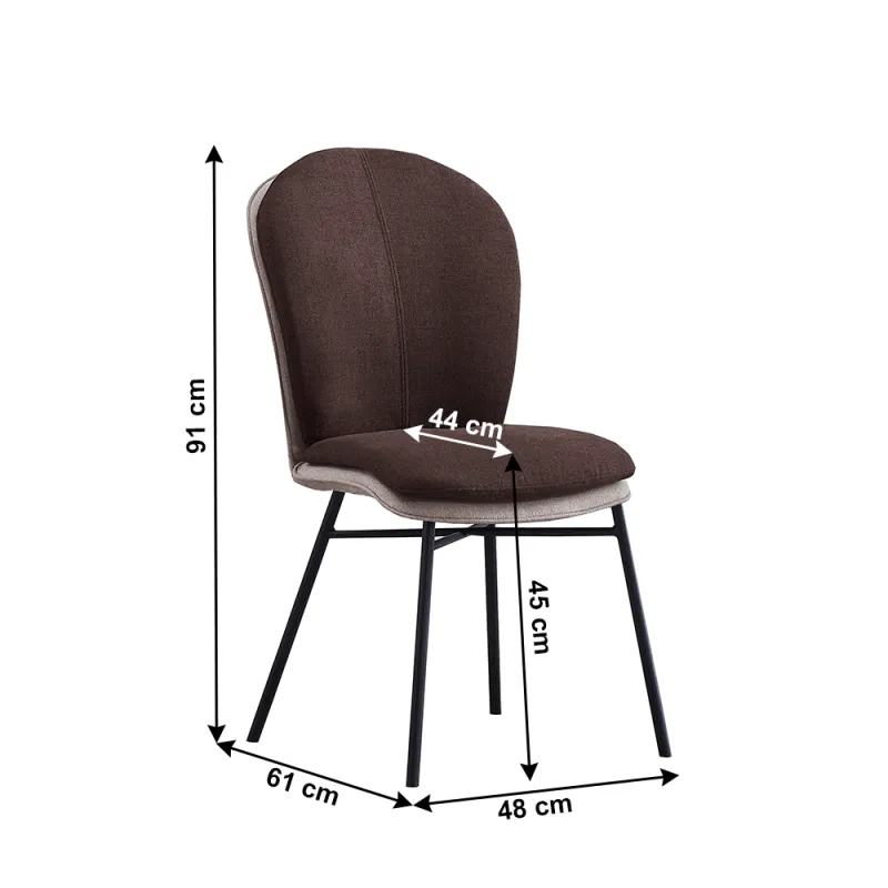 Jedálenská stolička, terakota/tmavosivá, KIMEA