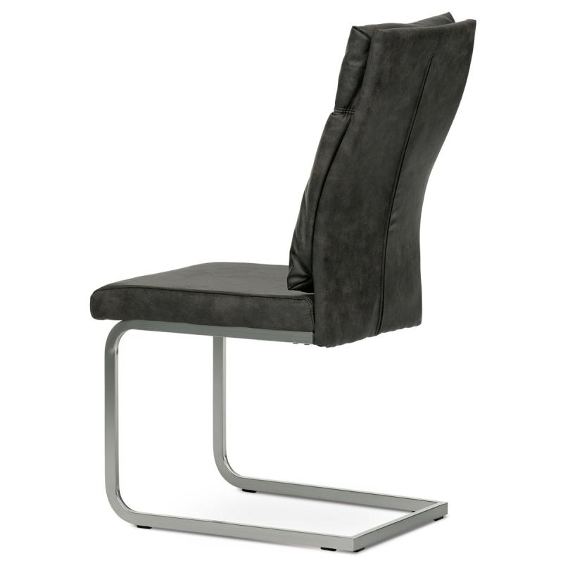 Jedálenská stolička DCH-459 GREY3 sivá látka v dekore vintage kože