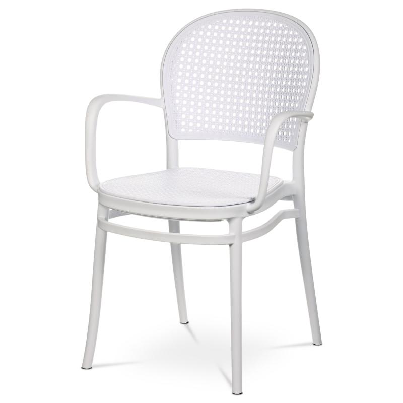 Jedálenská stolička CT-746 WT, biely plast