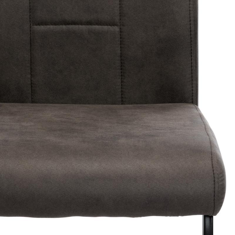 Jedálenská stolička DCL-412 GREY3, poťah sivá látka v dekore vintage kože