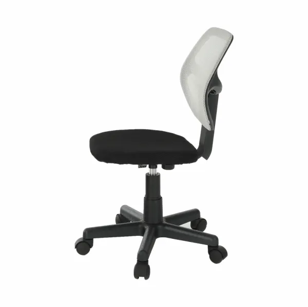 Otočná stolička, sivá/čierna, MESH