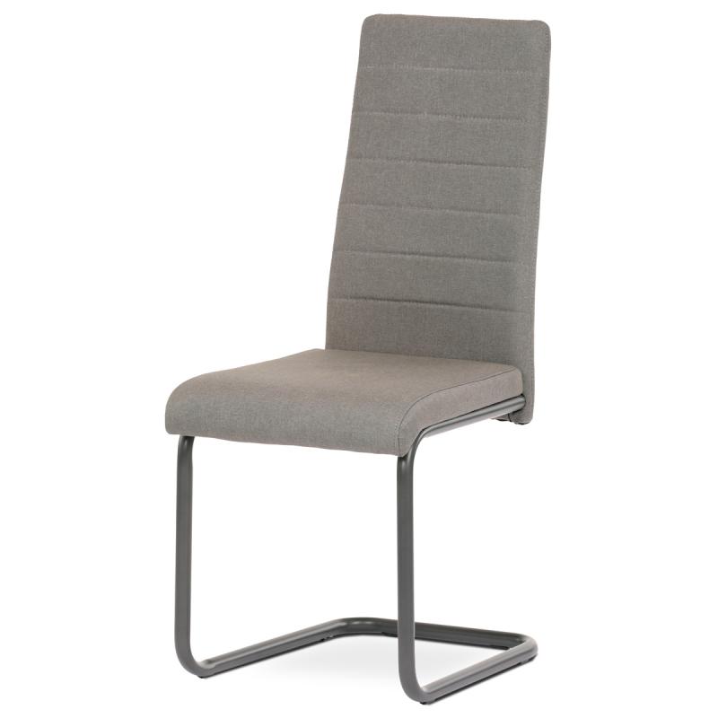 Jedálenská stolička DCL-400 CRM2, sedák krémová látka/nohy antracit