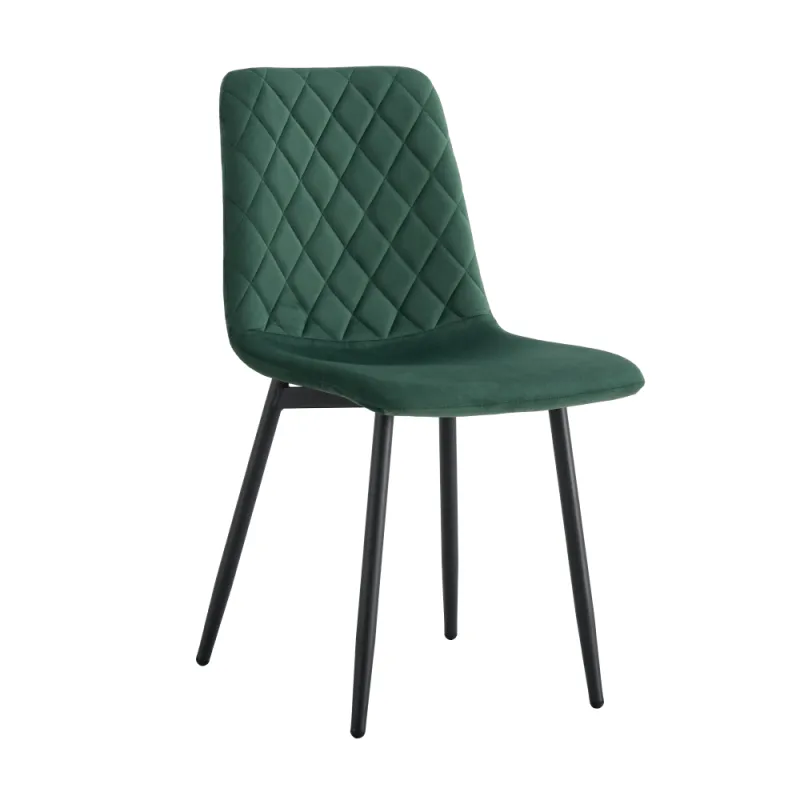 Jedálenská stolička, smaragdová Velvet látka/kov, DAMIA TYP 2