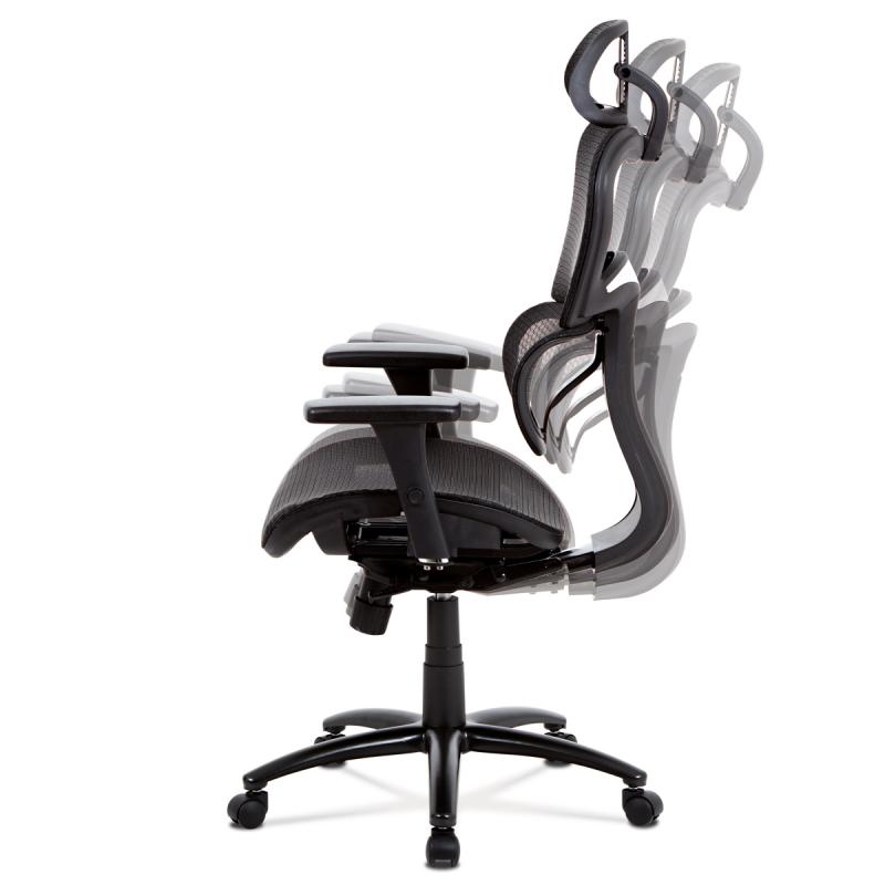 Kancelárska stolička KA-A188 BK, látka mesh čierna