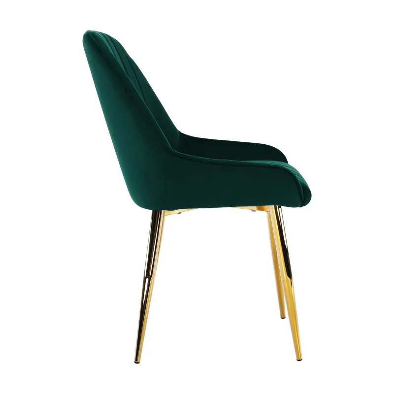 Jedálenská stolička, smaragdová/gold chróm-zlatý, PERLIA