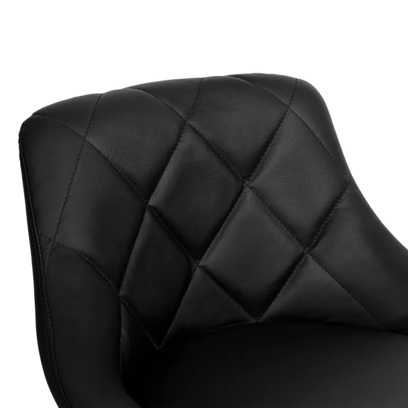 Barová stolička, čierna ekokoža/chrómová, MARID NEW