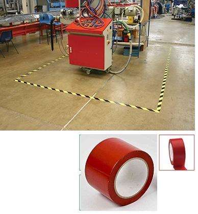 COBA VYZNAČOVACIA výstražná podlahová priemyselná páska 50 mm x 33 m ČERVENÁ