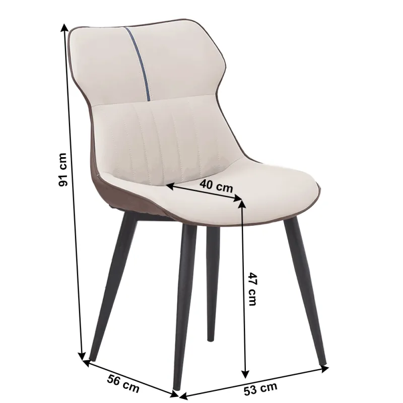 Jedálenská stolička, béžová/hnedá, OSTELA
