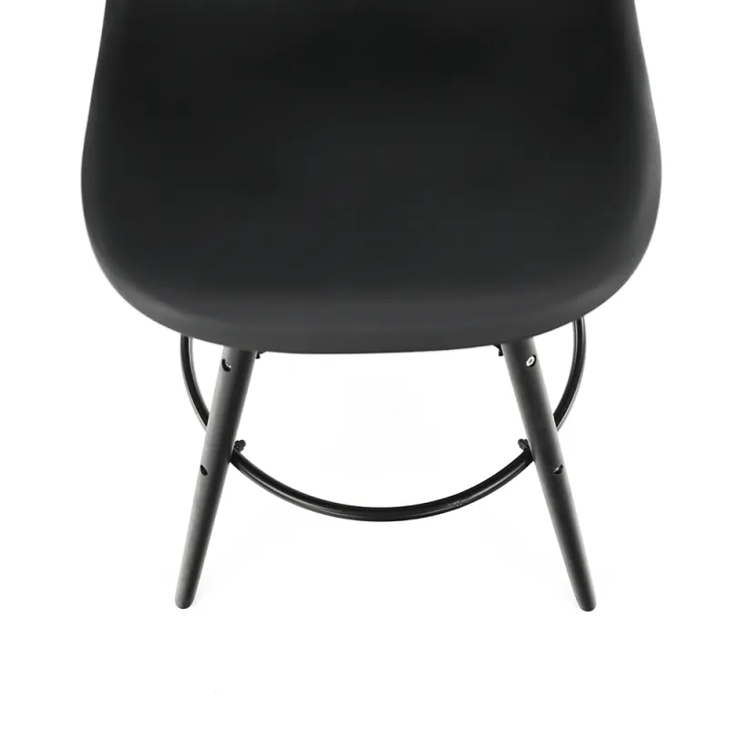 Barová stolička, čierna, plast/drevo, CARBRY NEW