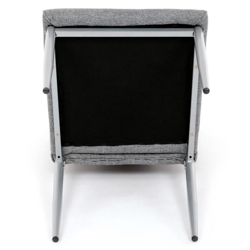 Jedálenská stolička DCL-379 GREY2 šedá látka, sivé kovové nohy