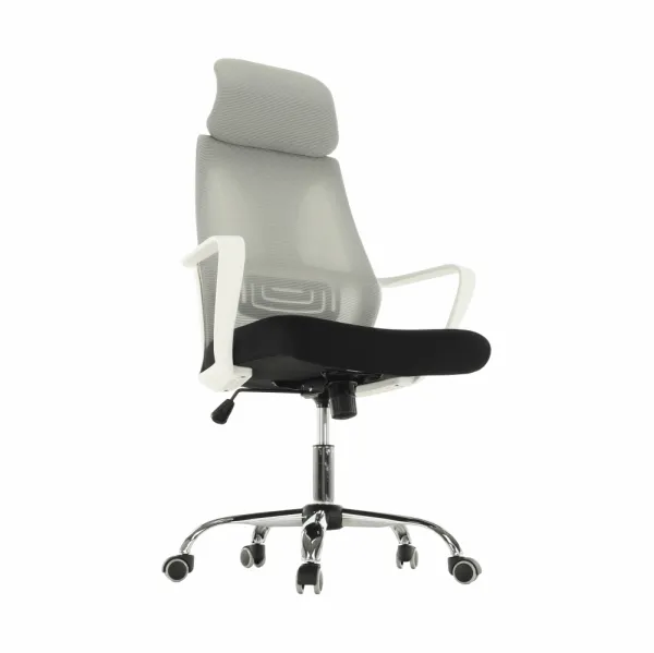 Kancelárske kreslo, sivá/čierna/biela, TAXIS