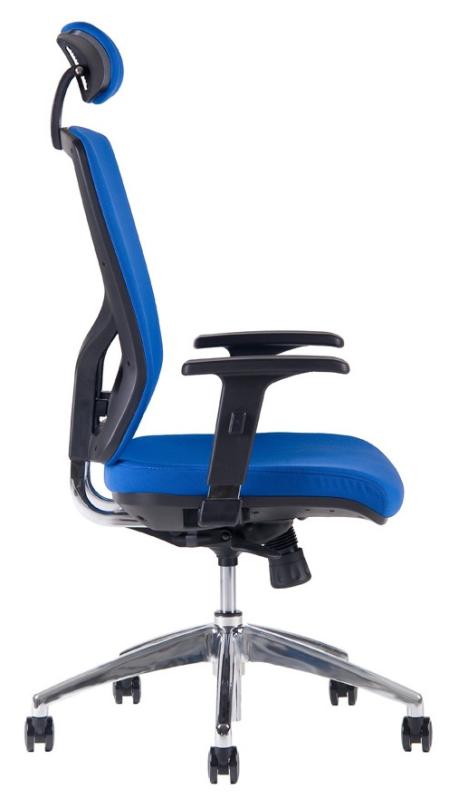 OFFICE PRO Kancelárska stolička HALIA CHROM BP modrá