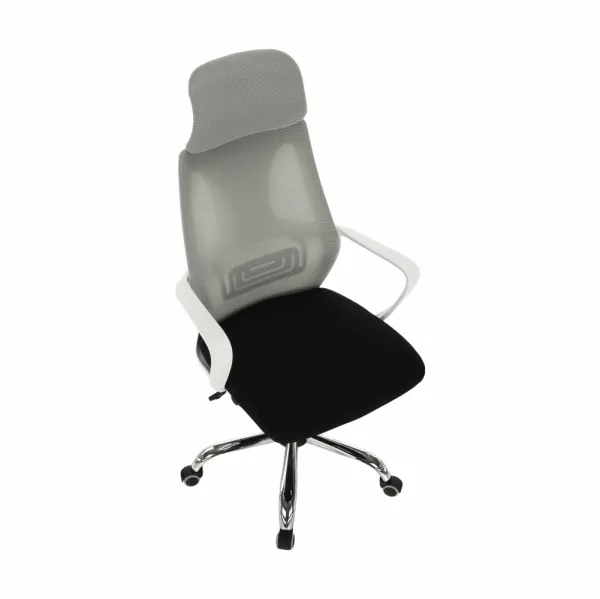 Kancelárske kreslo, sivá/čierna/biela, TAXIS