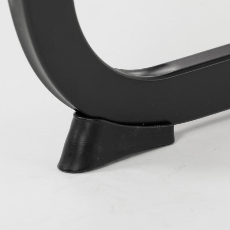 Jedálenská stolička DCL-438 BR2, béžová látka, čierne kovové nohy