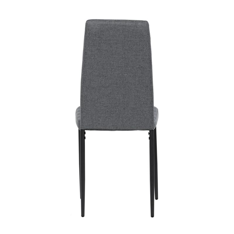 Jedálenská stolička DCL-374 GREY2, šedá látka, sivý kov