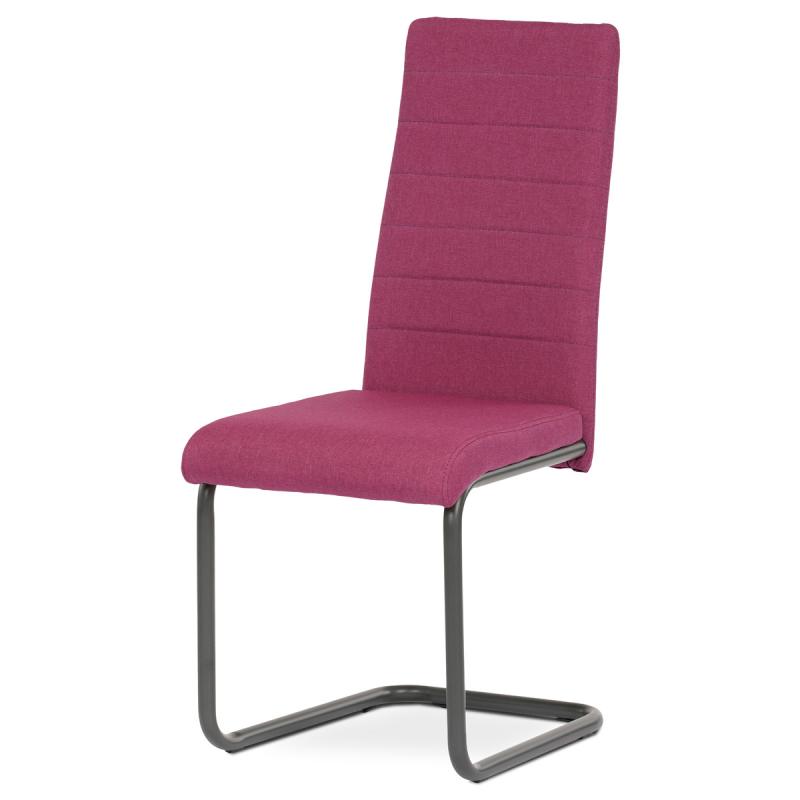 Jedálenská stolička DCL-400 RED2, sedák červená látka/nohy antracit