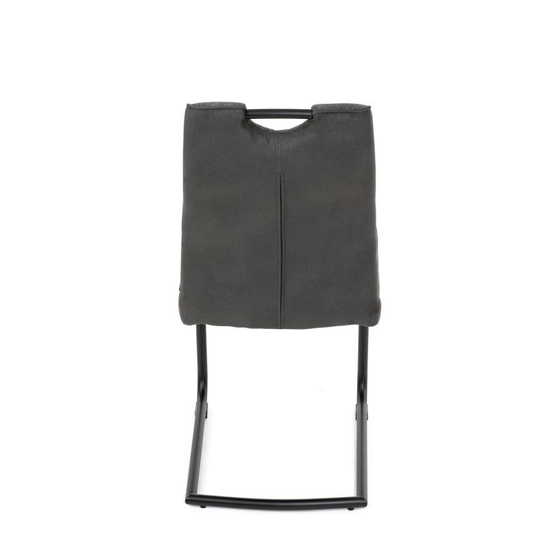 Jedálenská stolička HC-972 GREY2, sivá látka, čierny kov