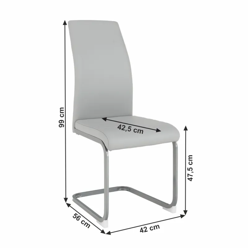 Jedálenská stolička, svetlosivá/sivá, NOBATA