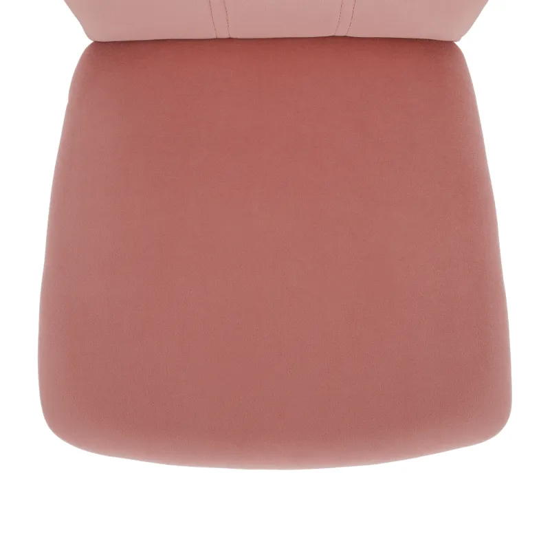 Jedálenská stolička, ružová Velvet látka/chróm, OLIVA NEW