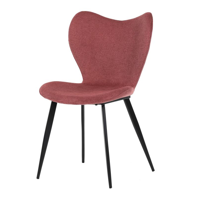 Jedálenská stolička DCL-1031 RED2, červená látka, čierna kovová podnož